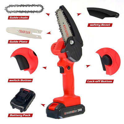 4 Inch Cordless Battery Powered Handheld Mini Chainsaw For Tree Branch