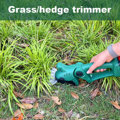 2-in-1 Cordless Lithium Hedge Trimmer And Grass Cutter With Interchangeable Blades