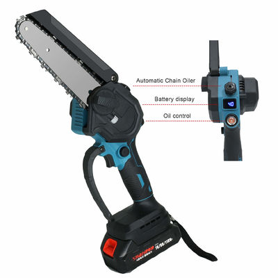 6 Inch Mini Cordless Portable Chainsaw 21v Battery Brushless Electric Chain Saws for Wood