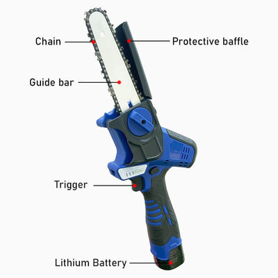 Cordless Mini Chainsaw 6 Inch Electric Tree Pruner with Brushless Motor Oil Pump