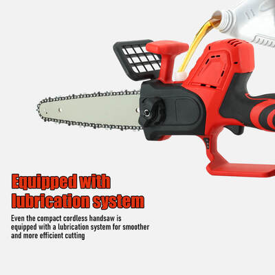 Cordless Mini Chainsaw 8 Inch Rechargeable Hand Held Chain Saw Machine
