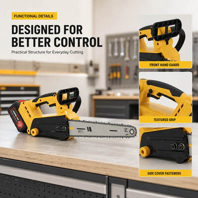 12" Cordless Chainsaw Kit with 2 Batteries, 21V 1900W Brushless Handheld Electric Chain Saw (22m/s, 1.93kg), Portable Wood Cutter Compatible with Makita 18V/21V Battery