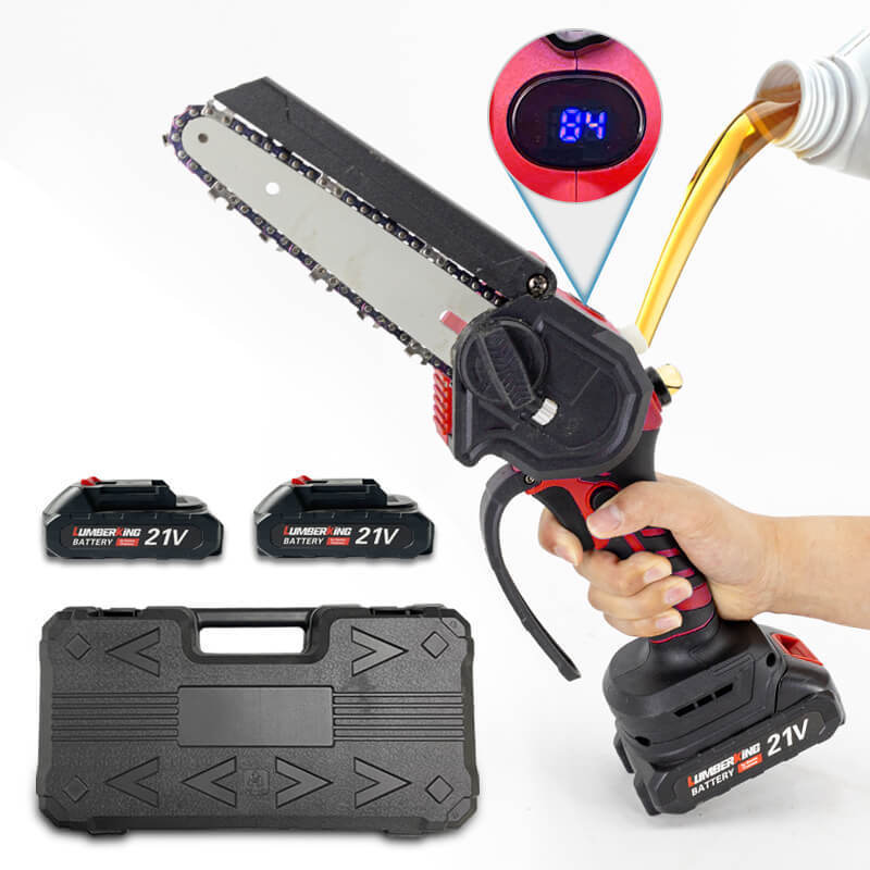 21V Brushless Cordless Electric Chainsaw 6 Inch Mini Industrial Handheld Pruners Battery Powered