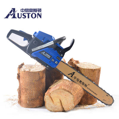 น้ำมันเบนซินเลื่อยโซ่ตัดต้นไม้ 2.0kw 8500r/Min เลื่อยโซ่มือถือ