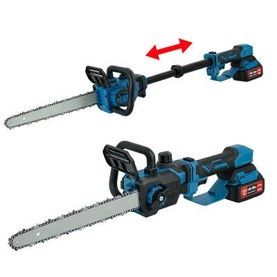 เลื่อยโซ่ยนต์ไร้สาย 12 นิ้ว เลื่อยโซ่ยนต์ไฟฟ้าแบบยืดหดได้สำหรับตัดแต่งกิ่งไม้ในสวน